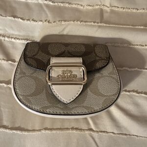 Coach Brown and Cream Coin Purse